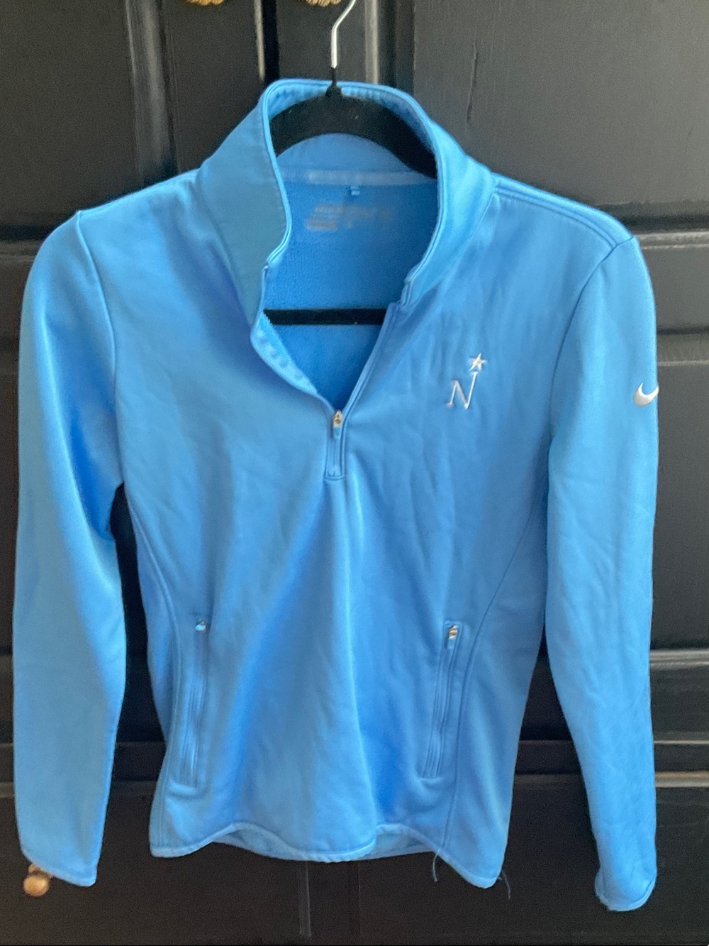 Nike Golf Light Blue Quarter-Zip Pullover with Star N Logo